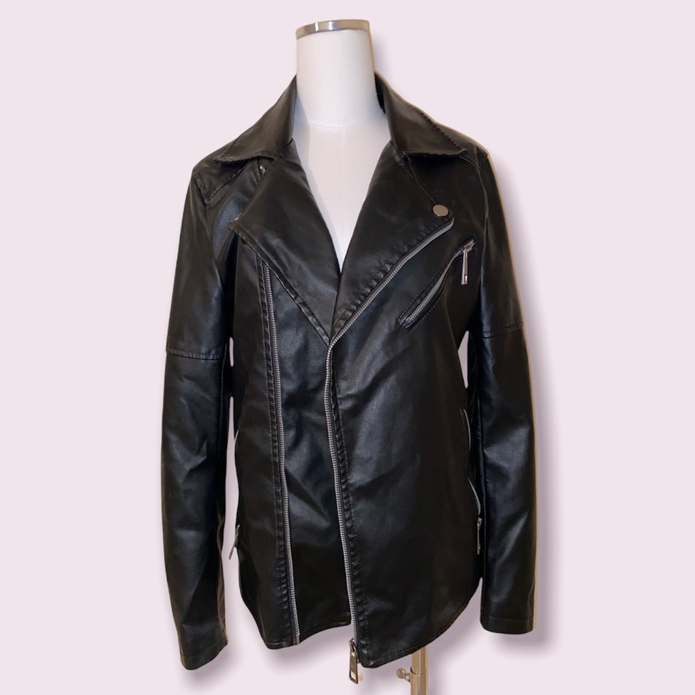 Black Faux Leather Jacket
